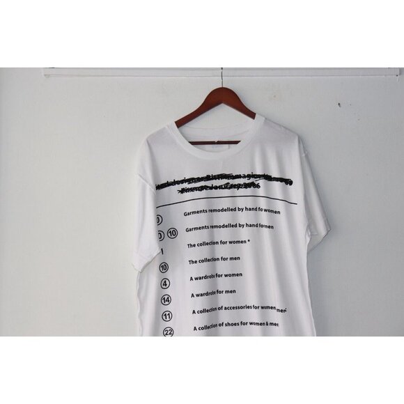 MM6 Maison Margiela Women's/Unisex Small White Oversize Tag & Flyer T-Shirt $925 - Picture 2 of 11